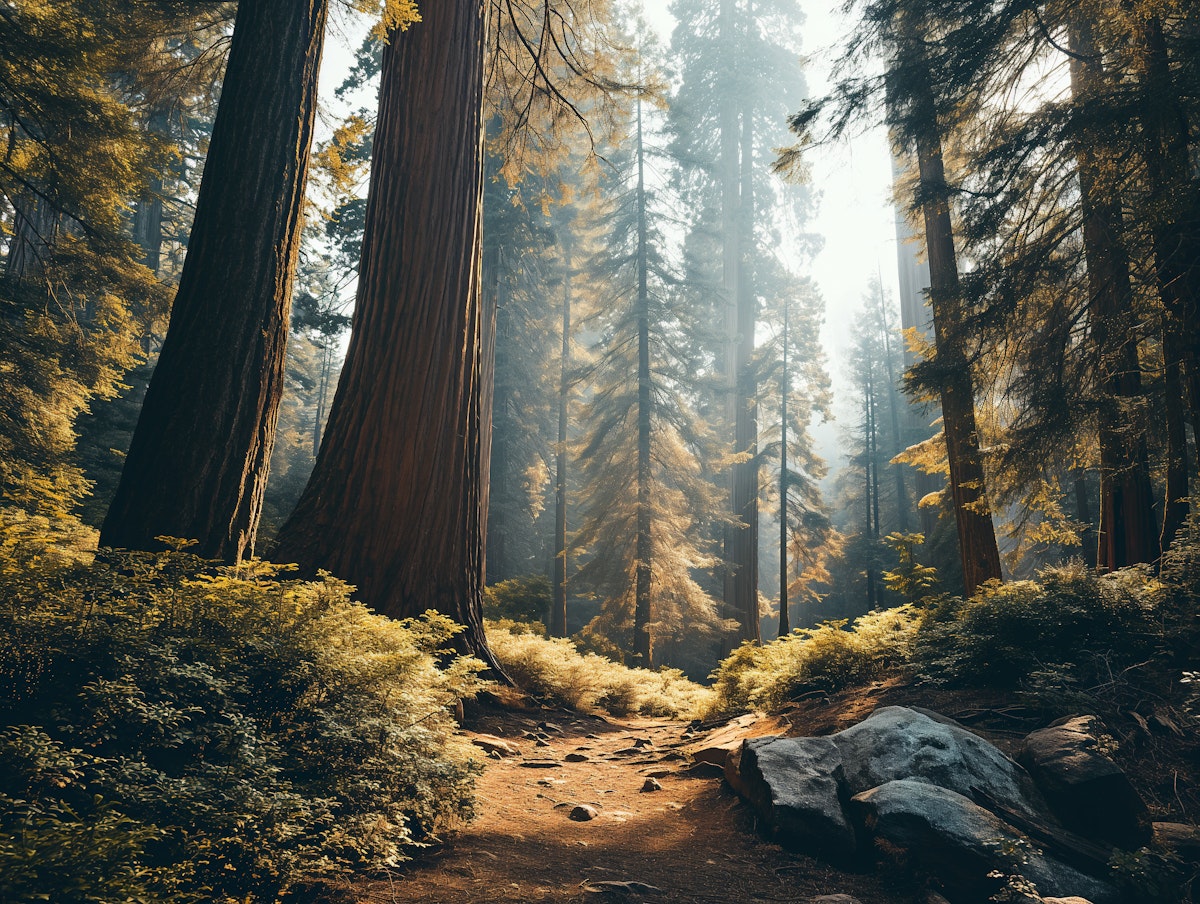 Waldweg zwischen majestätischen Bäumen - Buchen Sie Ihren Aufenthalt